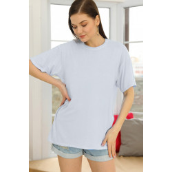 Oversize Viskon T-shirt  Bebe Mavi