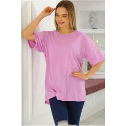 Oversize Penye T-shirt Lila